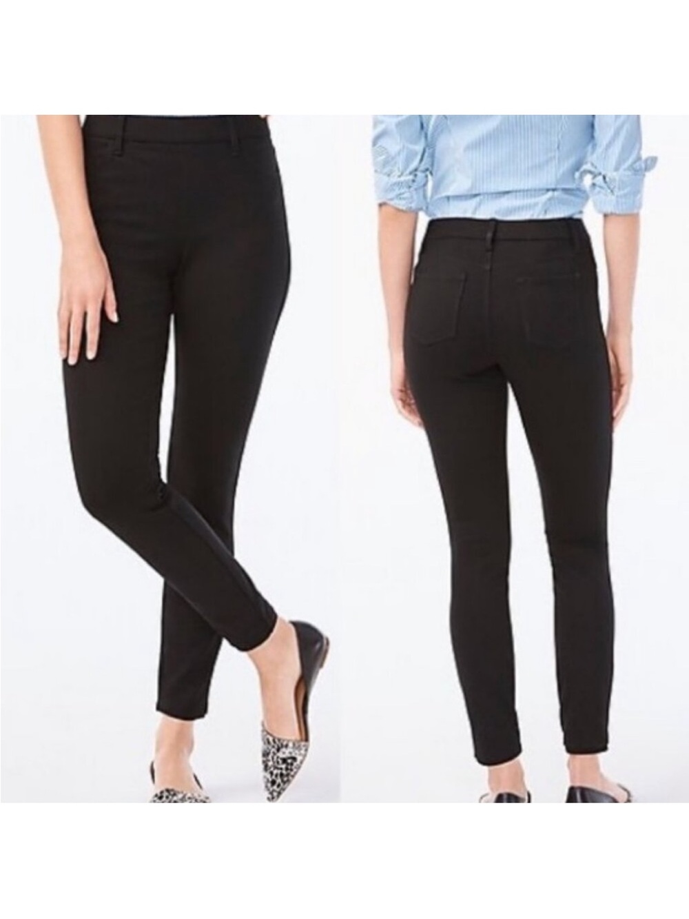 J. Crew Black Skinny High-Rise Pants